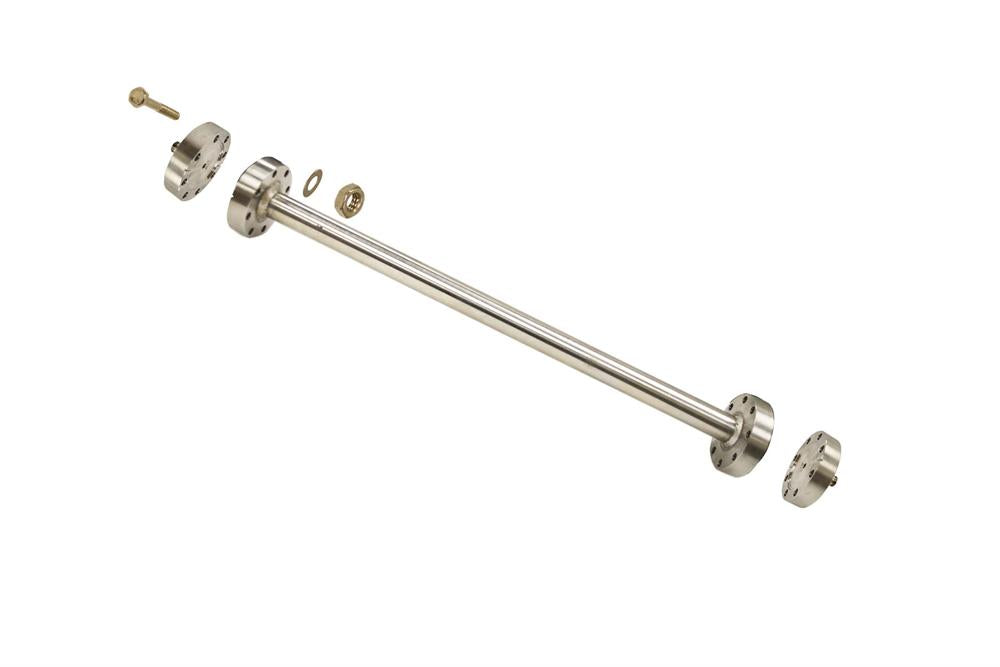 Hi-Pressure Super Alloy Tube with Flange: OD30x ID12x L580 (mm), Max.1100oC - Tube-HP-30-12-580