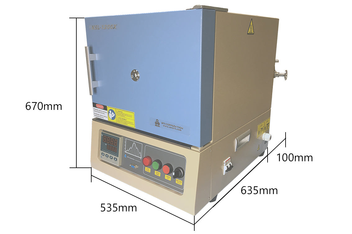 1200C Hybrid Furnace (12x8x5", 7.2L), Dual 2 Tube / Muffle 3-In-1 - KSL-1200X-H-UL