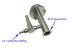 Right side flange with KF-25 port& 1/4" barbed hose fitting for 60 mm Tube - FL-60KF25-FT(R)