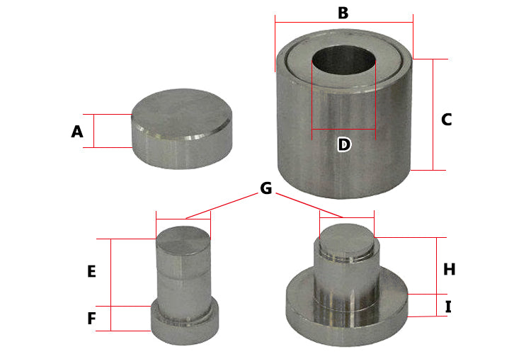 1/4" ( I.D. ) Dry Pellet Pressing Die - Die06DB