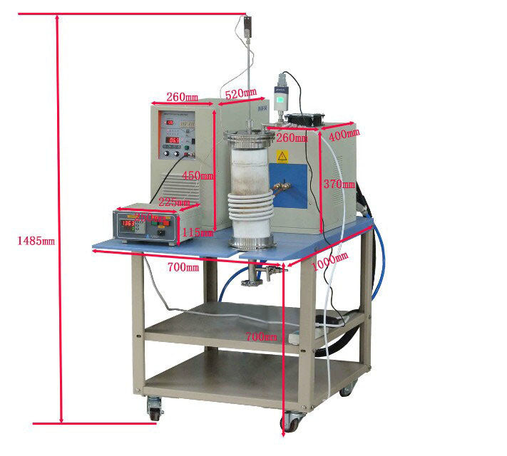 15KW Induction Melting System w/ Temp.-Controller & Multi-Cavity up to 2000°C - SP-50KTC-M