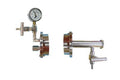 Vacuum Sealing Assembly for 50mm Tube w/ KF-25 Port & 1/4" Feedthrough - FL-50KF25-FT (D/M)