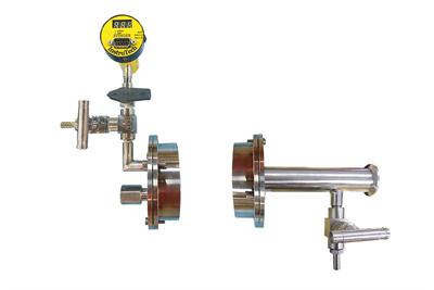 Vacuum Sealing Assembly for 100 mm OD Tube with KF-25 Vacuum Port & 1/4 Feedthrough - FL101KF25