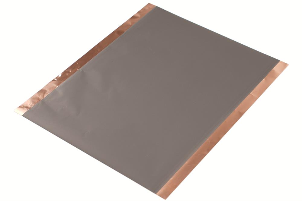 Li-Ion Battery Anode - Silicon-Carbon (Si/C) Double-Side Coated on Cu Foil (241 L x 200 W x 0.08 T mm), 5 sheets/bag - bccf-241SiC-ds