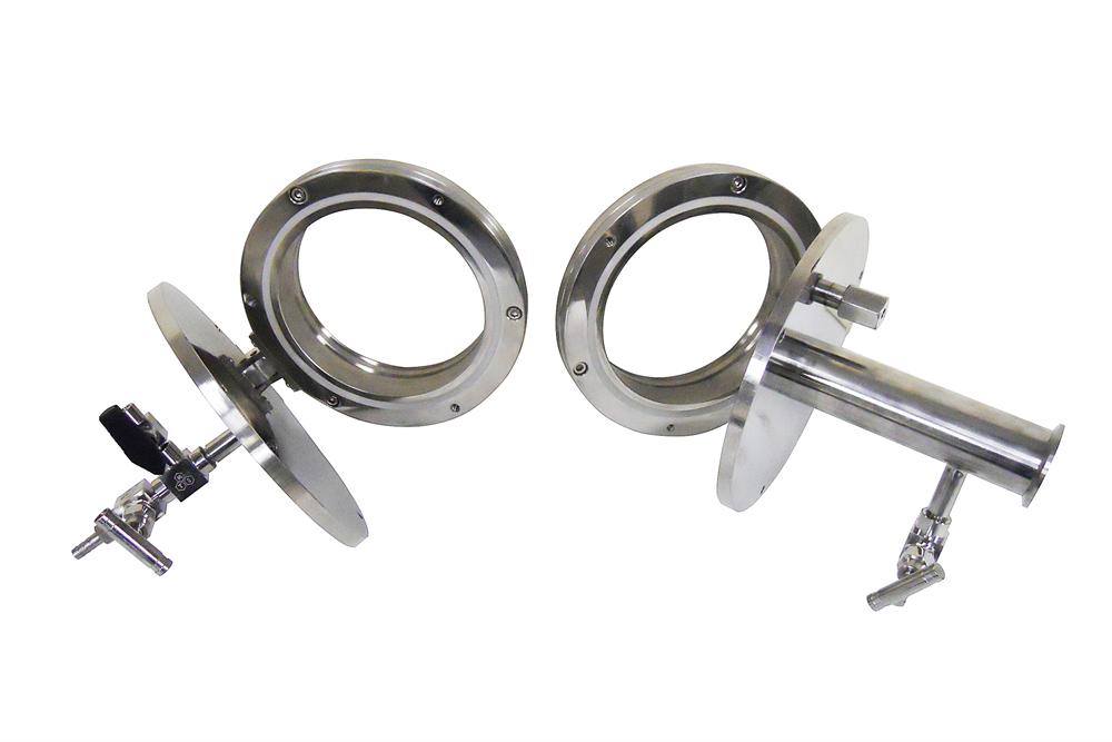 Hinged Type Vacuum Sealing Assembly for 6" (152 mm) dia Processing Tube with KF-40 Vacuum Port -FL152KF40H