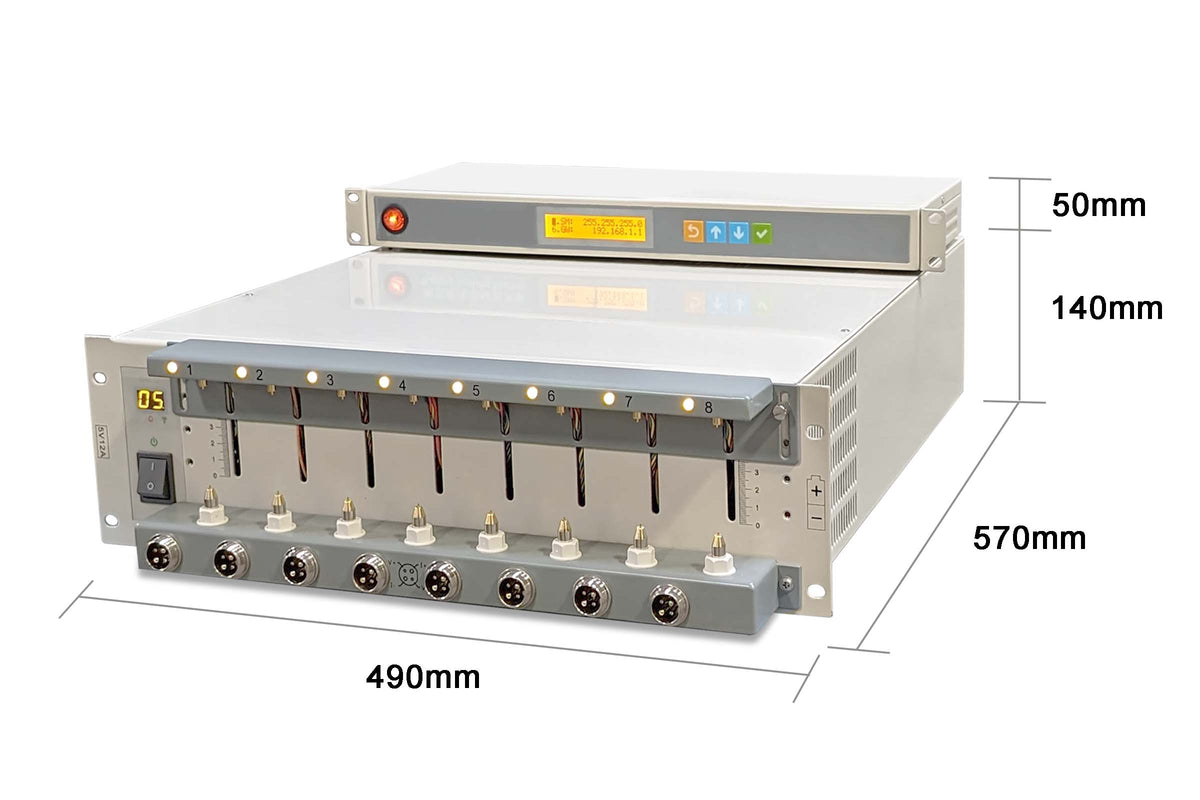 8 Channel Battery & Supercapacitor Analyzer (5 mA - 12A up to 5V) w/ Laptop Software - BST8-12