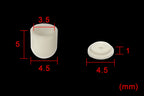 Alumina Crucible: High Purity 4.5 mm Dia. x 5 mm H Cylindrical with Lid for Thermal Analysis (PE) - CA4550
