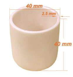 Zirconia (ZrO2) Cylindrical Crucible