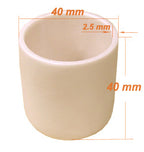 Zirconia (ZrO2) Cylindrical Crucible