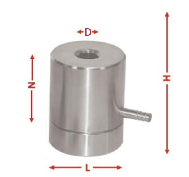 Pellet Pressing Die with Vacuum Port (Optional ID size 2 - 25mm) up to 400C - Die-Va
