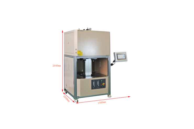 1700°C Vertical Atmosphere Controlled Furnace (11" I.D., 13 Liter) with Automatic Bottom Loading - VBF-1600X-B