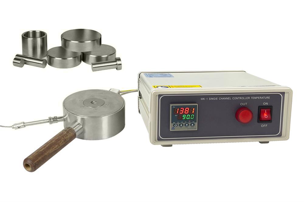 280C Max Hot Dry Pellet Pressing Die (Carbon Steel) with Temperature Controller (Ar Glovebox Compatible) - HC-D