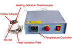 Max. 550C Heating Jacket and Temperature Controller with 12mm ID Si3N4 Pressing Die - HC-SiN-12