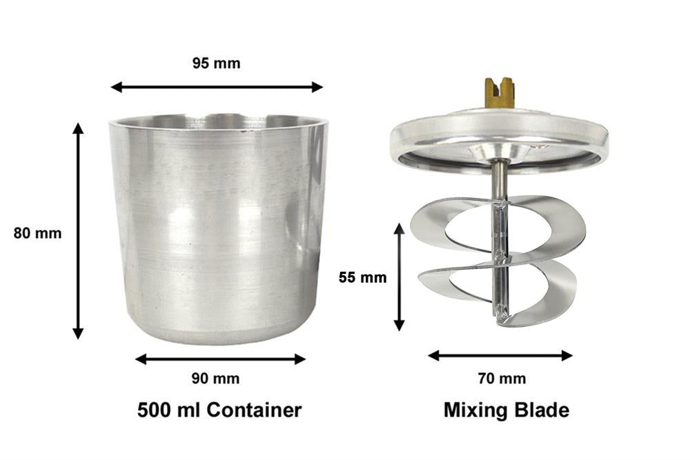 500 ml Aluminum Mixing Container with special blade for Vacuum Mixer SFM7 - MC-A4