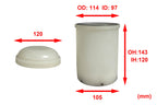 Nylon jar of SFM-2 milling machine (1000ml, 4pcs/package) - MJ-2-1000NL