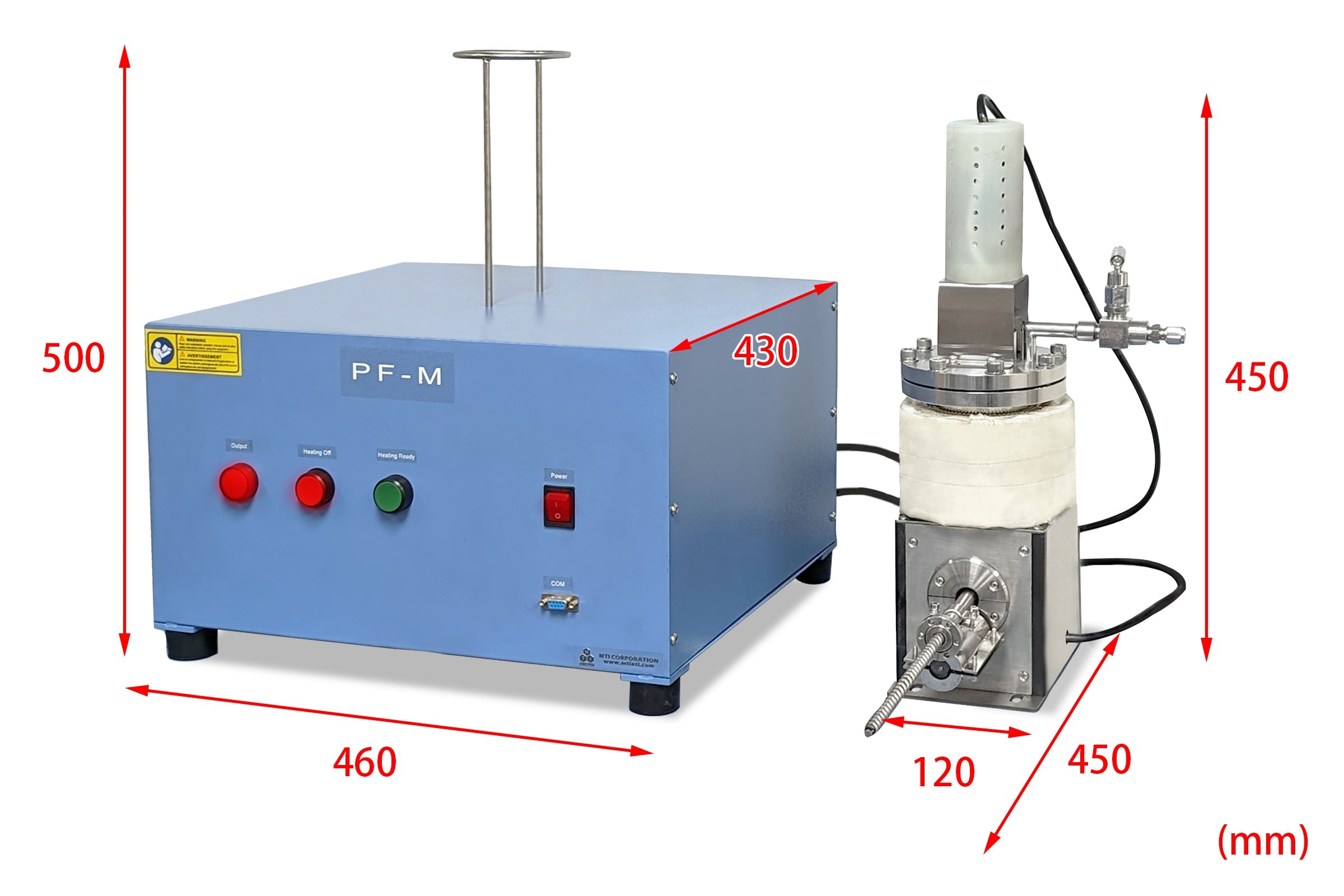 Air-Tight & Hearable Volumetric Micro-Feeder up to 1 bar and 1250C with PC Control - PF-M