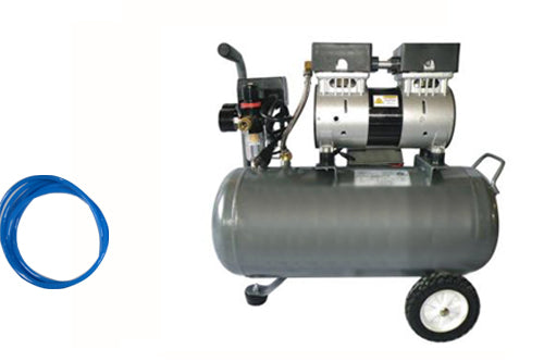 MAX. 120 PSI 5.5 / 6.3 gal. 1 HP Ultra Quiet and Oil-Free Steel Tank Air Compressor with connection kit - ACPHD-3-LD