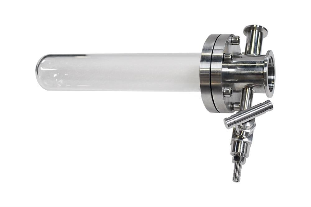 One-end Open Quartz Tube (80ODx200 mm) w/ Compression Flange for High Vacuum - CFF-80