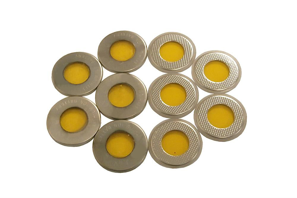 CR2032 Case with Two Sides Kapton Windows - 5 pairs/pack-CR2032KAP2S