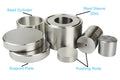 One set of 2" Diameter ( I.D. ) Dry Pellet Pressing Die - Die-50D