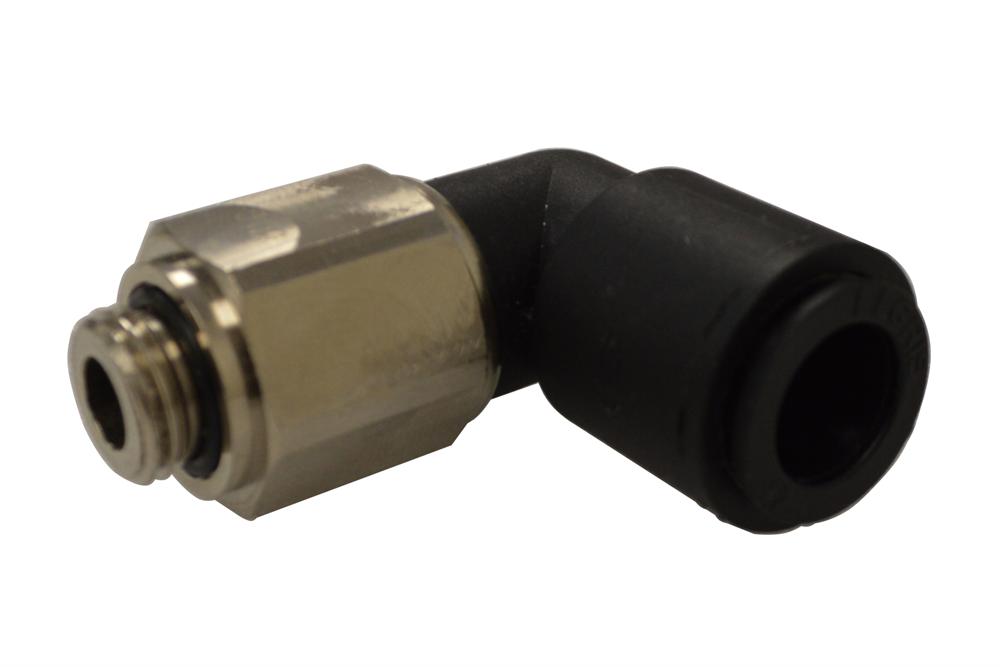 Swivel Elbow Fitting, 1/4" BSPP x 6mm or 12mm Tube (Upto 290 psi). EQ-IS-1406, IS-1412