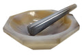 7" Hi-Quality Natural Agate Mortar and Pestle - OPMTA7