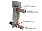 Compact Direct Read Flow Meter, 16-160 cc/min. with two male fittings - FM-160CC-RTP