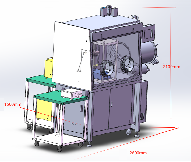 Rapid Heated Pressing Furnace up to 1600°C & 100 MPa in a Glovebox - GBF1700RHP4