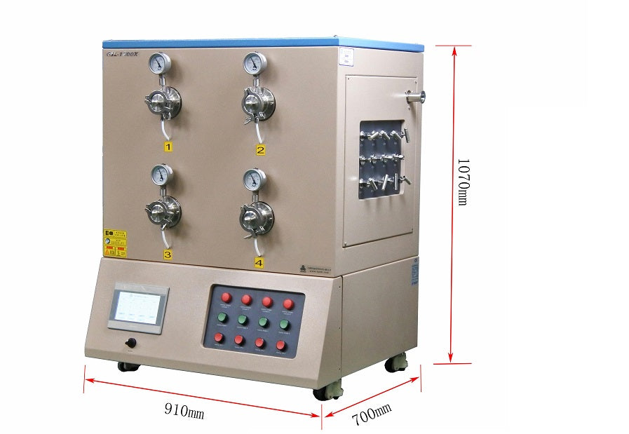 1200C Max 4 Channel Tube Furnace w/ 3"ID Quartz Tube for Hi-Throughput Annealing - GSL1700XMGI4
