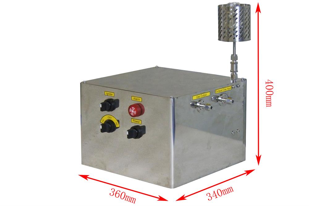 1100C Hydrogen Gas Tube Furnace with 5" Quartz Tube with H2 Detecting System - OTF-1200X-S5-H2