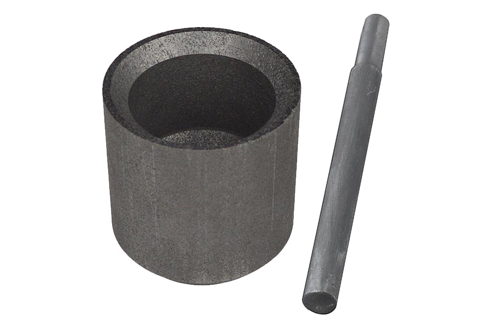 Graphite Crucible:80 mm OD x 60 mm ID x 83mm Height with 9.5mm pour hole for casting and Sealing Rod- CG6083