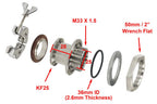 High Vacuum KF-25 Stainless Steel Feedthrough Adapter w/ 1" Hole Through - KF25FTA