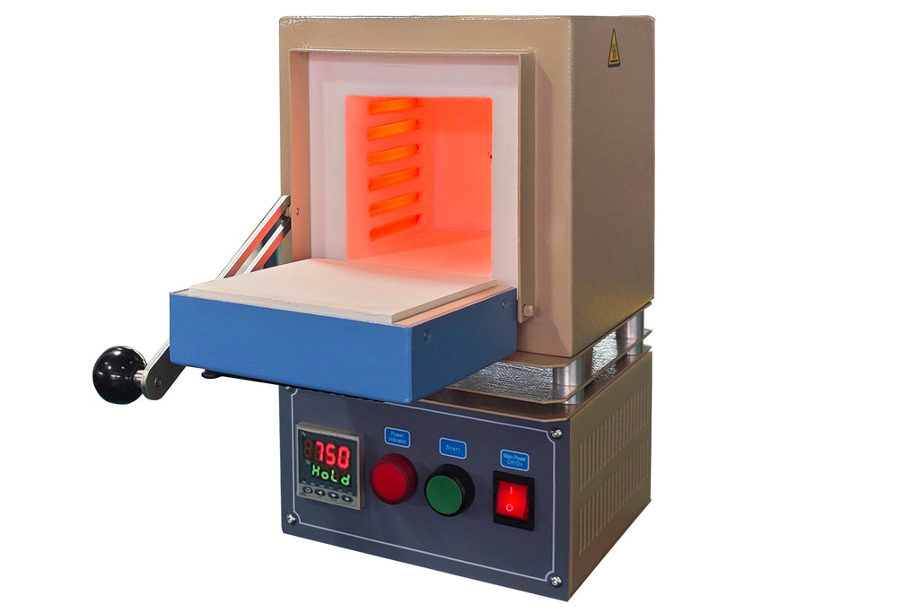 1100°C Max. Compact Muffle Furnace (4"x4"x5") w/ Programmable Temp. Controller - KSL1100XS