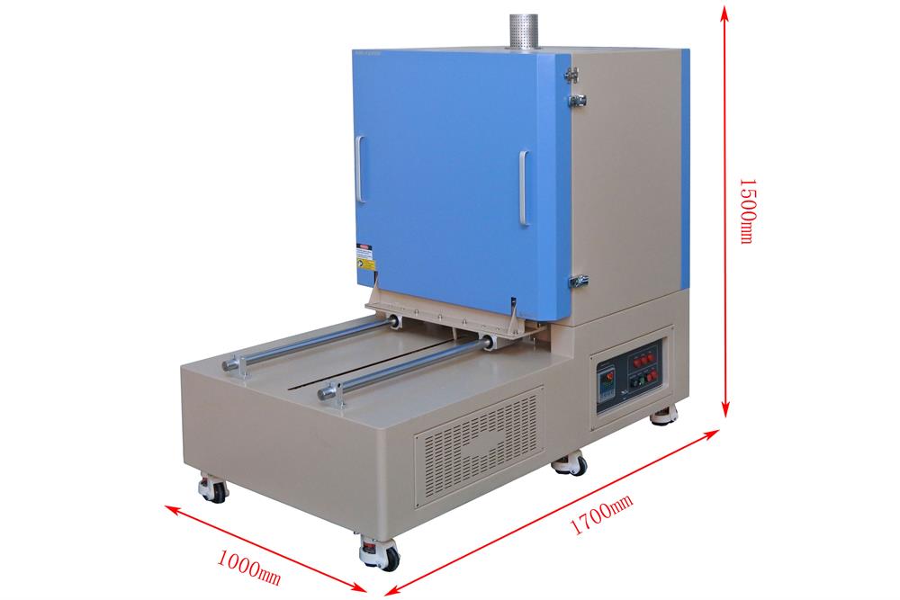 1200 5-side Heating Muffle Furnace (20x20x20", 125L) w/ with Sliding Door for Rapid Cooling - KSL-1200X-MAX-T