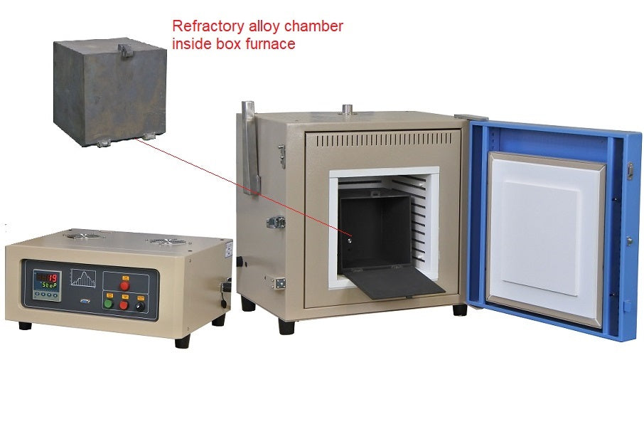 1100°C Max. Muffle Furnace (12x12x12") w/ Alloy Chamber for Debinding - KSL1200XMF