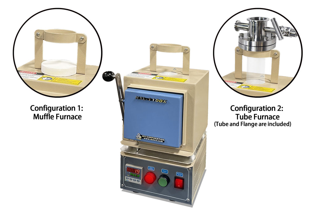 1000°C Compact Muffle Furnace with Programmable Controller & 2" Hole on Top - KSL1100XST