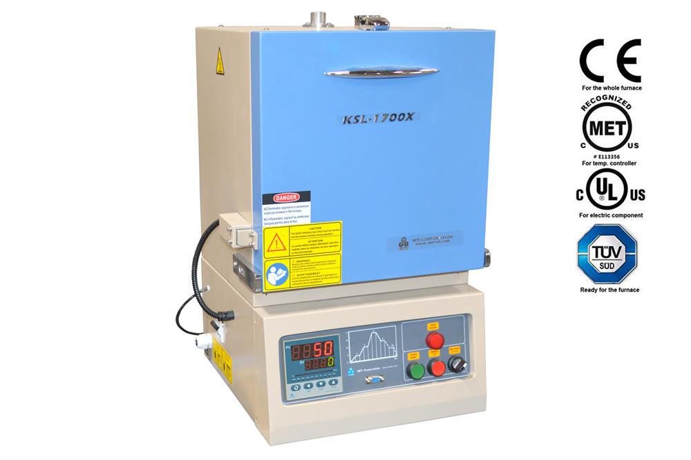 1700 °C Compact Muffle Furnace (4.7" Cubic, 1.7L) with 30-Segment Programmable Controller - KSL1700XS