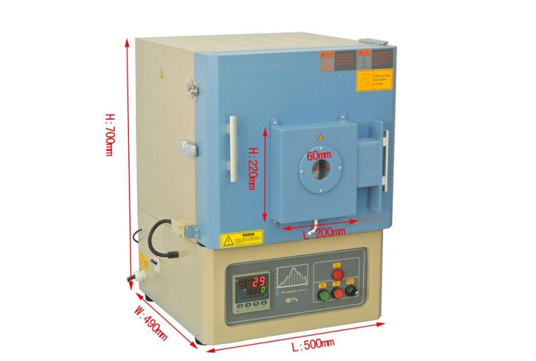 1500C Bench-Top Muffle Furnace (6" x 6" x 6", 3.6L) with Quartz Window - KSL1500XW