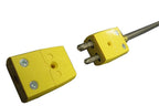 Thermocouple: K type 1/4"OD x 12" L with Exposed Head and Male Plug for Faster Response - TCK12SDT