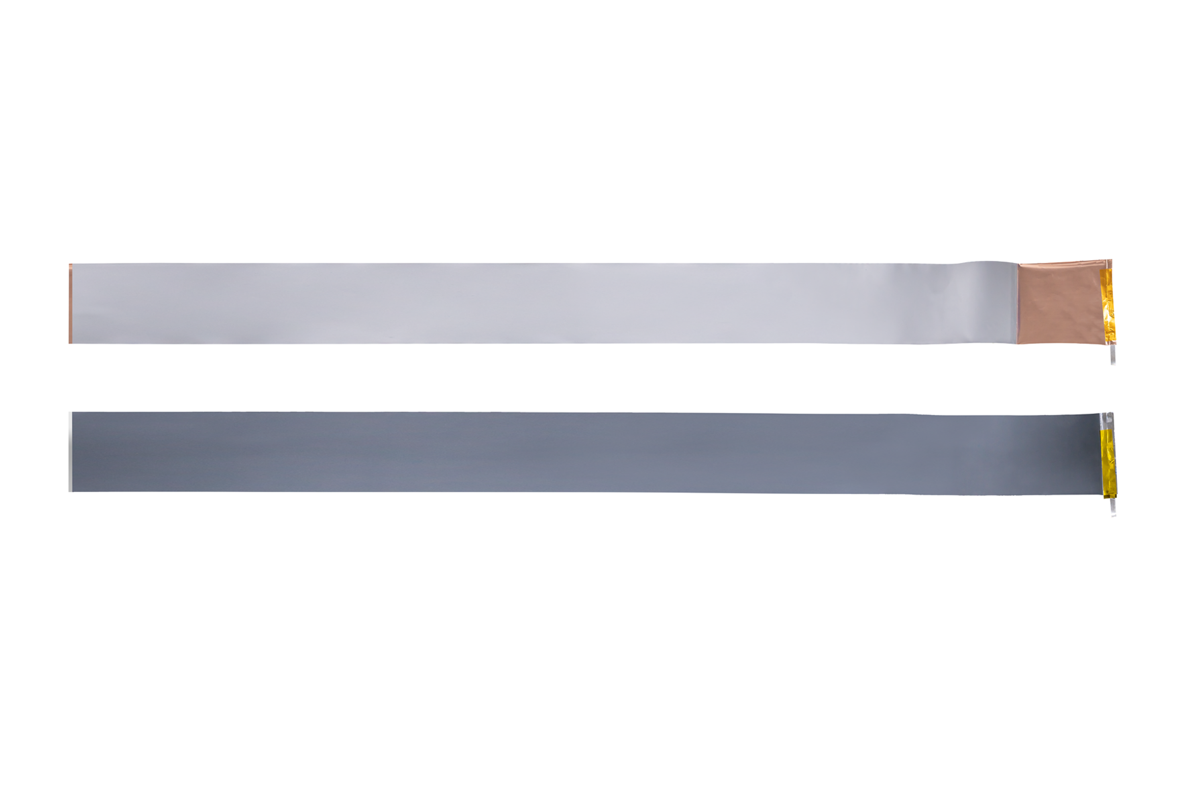 Li-Ion Battery Electrode Strips (670-680mm L x 56-58mm W x 0.12mm T) for 18650 Cylindrical Cell, (5 anode + 5 cathode)/pack - Lib-ESCC-18650