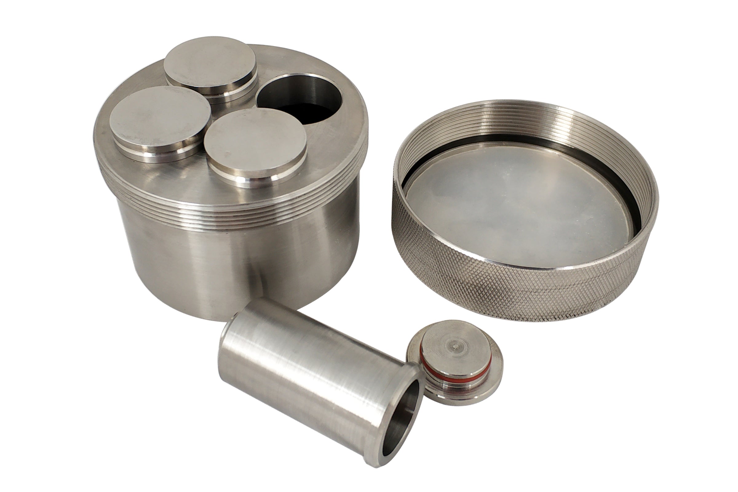 Stainless Steel Jar with 4 Milling Cavities (10ml / cavity) - MJ-13-10SS