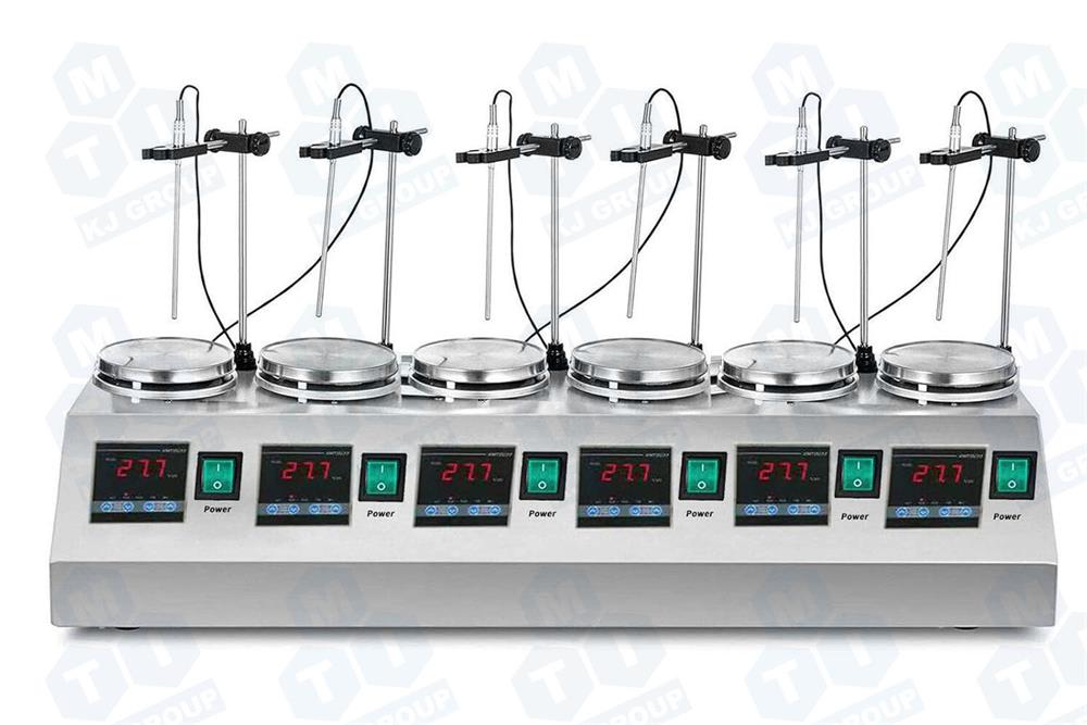 6 stations Digital Heating Plate (100oC) with Magnetic Stirrer(0-2400 RPM) - MS24K6HP-TG