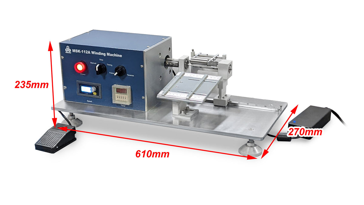 Manual Winding Machine for Electrodes of Cylinder or Prismatic Cell - MSK112A-C