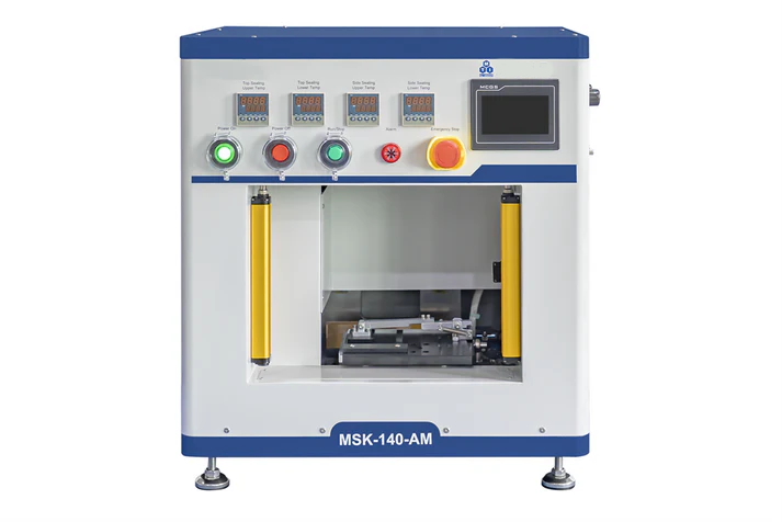 Heating Sealer for Continuous Top/Side Sealing of Pouch Cells (Max. 190×190×12 mm) - MSK-140-AM