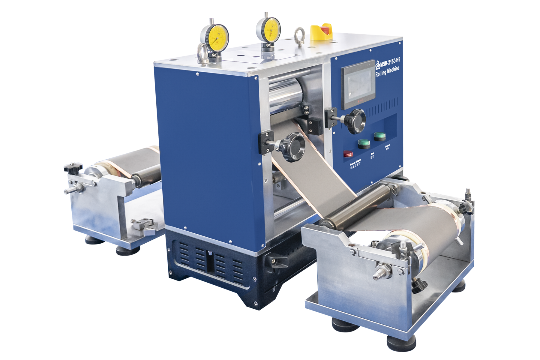 5T Max. R2R Pressure-Controlled Cold Rolling Press (6" Width), Glovebox Compatible - MSK-2150-H5-R2R