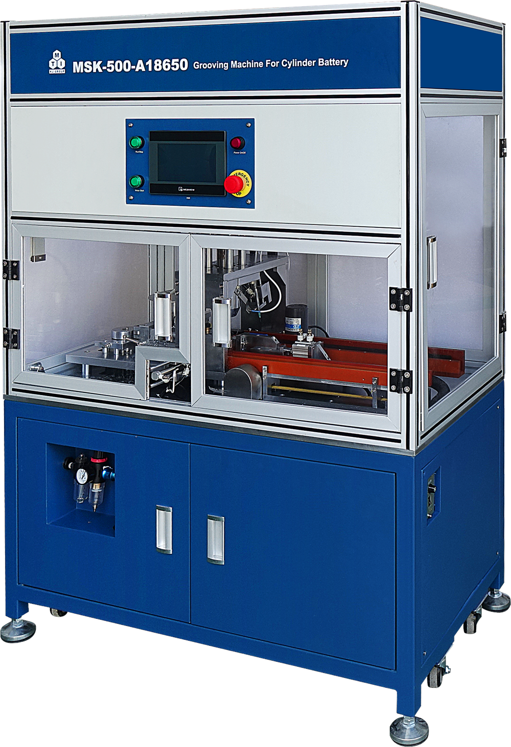 Floor-stand Auto Grooving Machine for Batch Processing of Cylindrical Battery Casings - MSK-500-AR18650