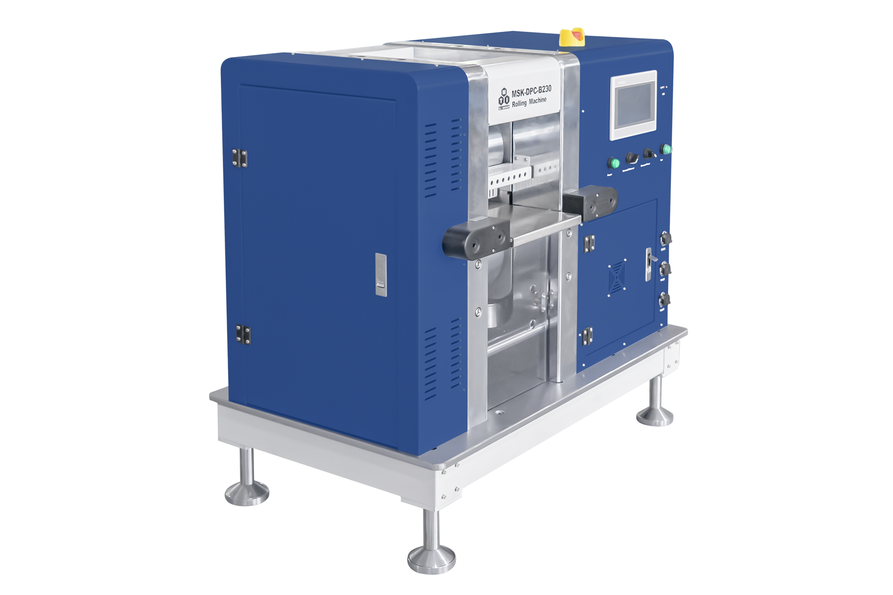 80T Max. Pressure Controlled Rolling Machine (220 mm W x 230 mm Dia.) for Battery Electrodes-MSK-DPC-B230