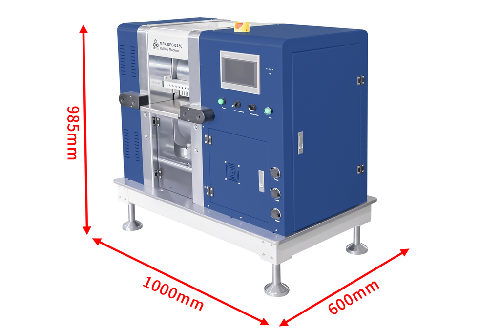80T Max. Pressure Controlled Rolling Machine (220 mm W x 230 mm Dia.) for Battery Electrodes-MSK-DPC-B230
