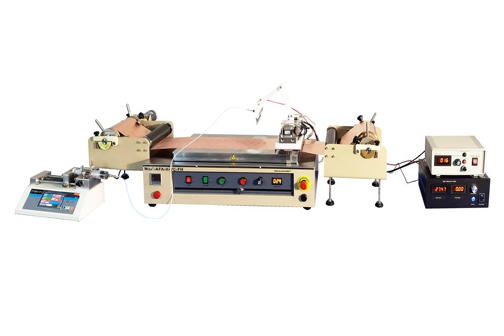 Roll to Roll Electrospinning System with Syringe Pump and Heating Bed-MSK-ESC-R2R