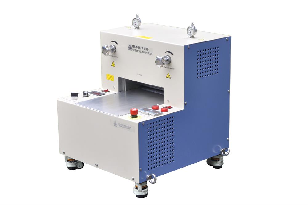 110°C Hot Rolling Press (8"D x10"W) w/ Dual Temp Controller (Ar Gas Compatible) - MSK-HRP-03D